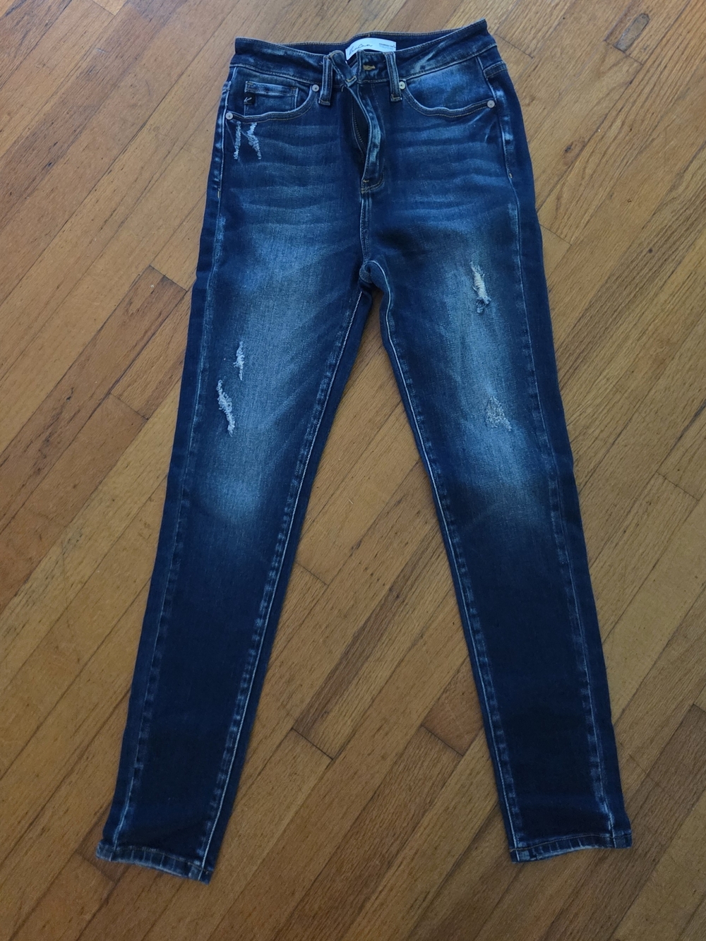 KanCan Dark Blue Distressed Skinny Jeans